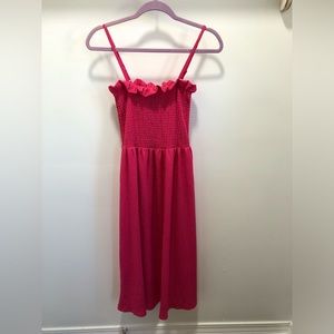 H&M Smocked Hot Pink Dress